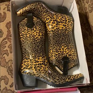 Leopard Print Women's Cowboy Boots